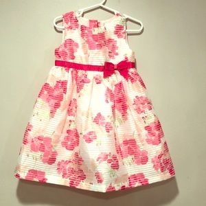 Beautiful pink and white flower spring dress